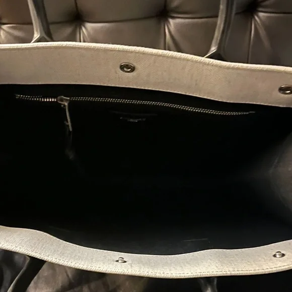 NWT Authentic YSL Saint Laurent Rive Gauche Tote Bag in Greggio Nero! MSRP $1990 - Picture 12 of 16